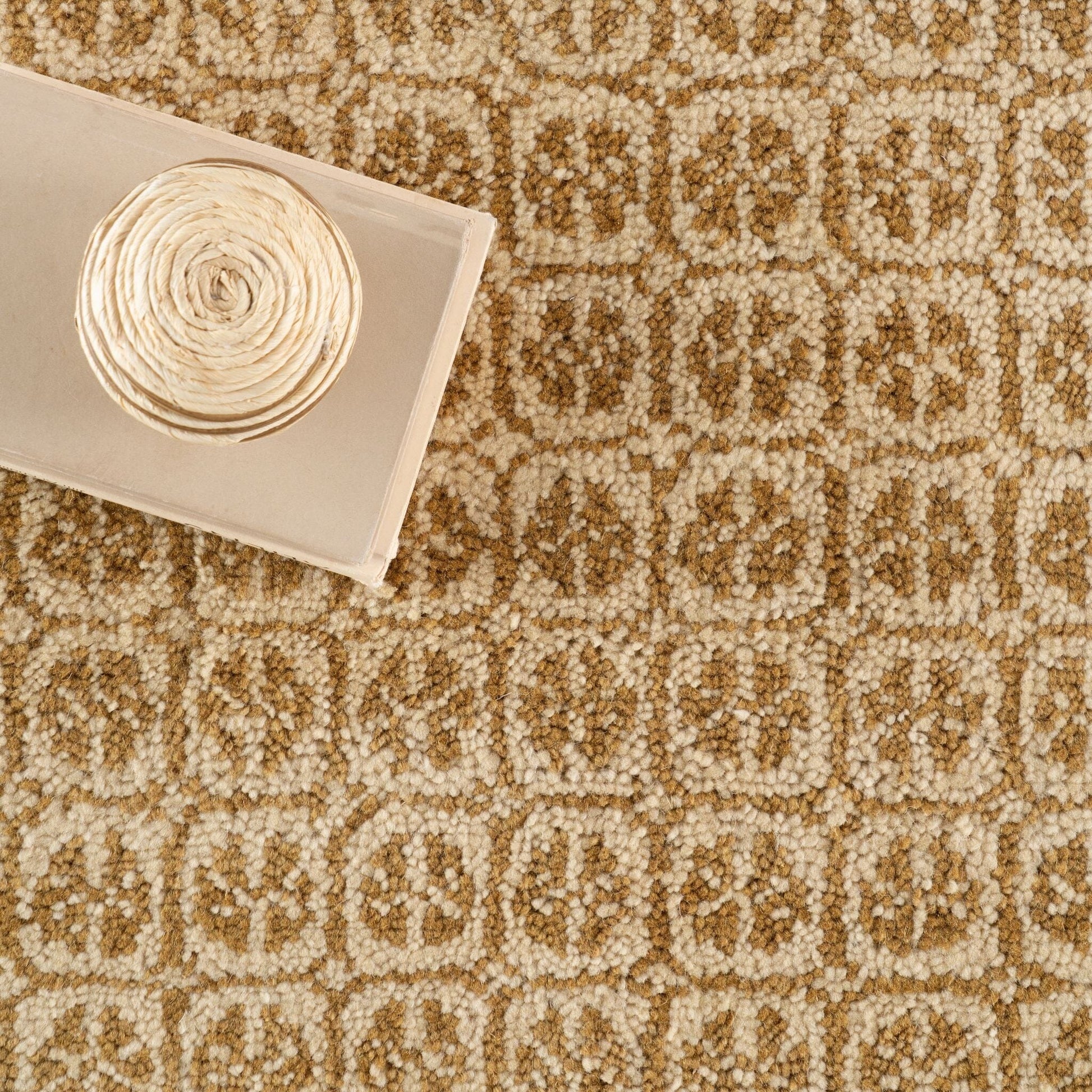 Tullie Ochre Hand Knotted Wool Rug Rugs 