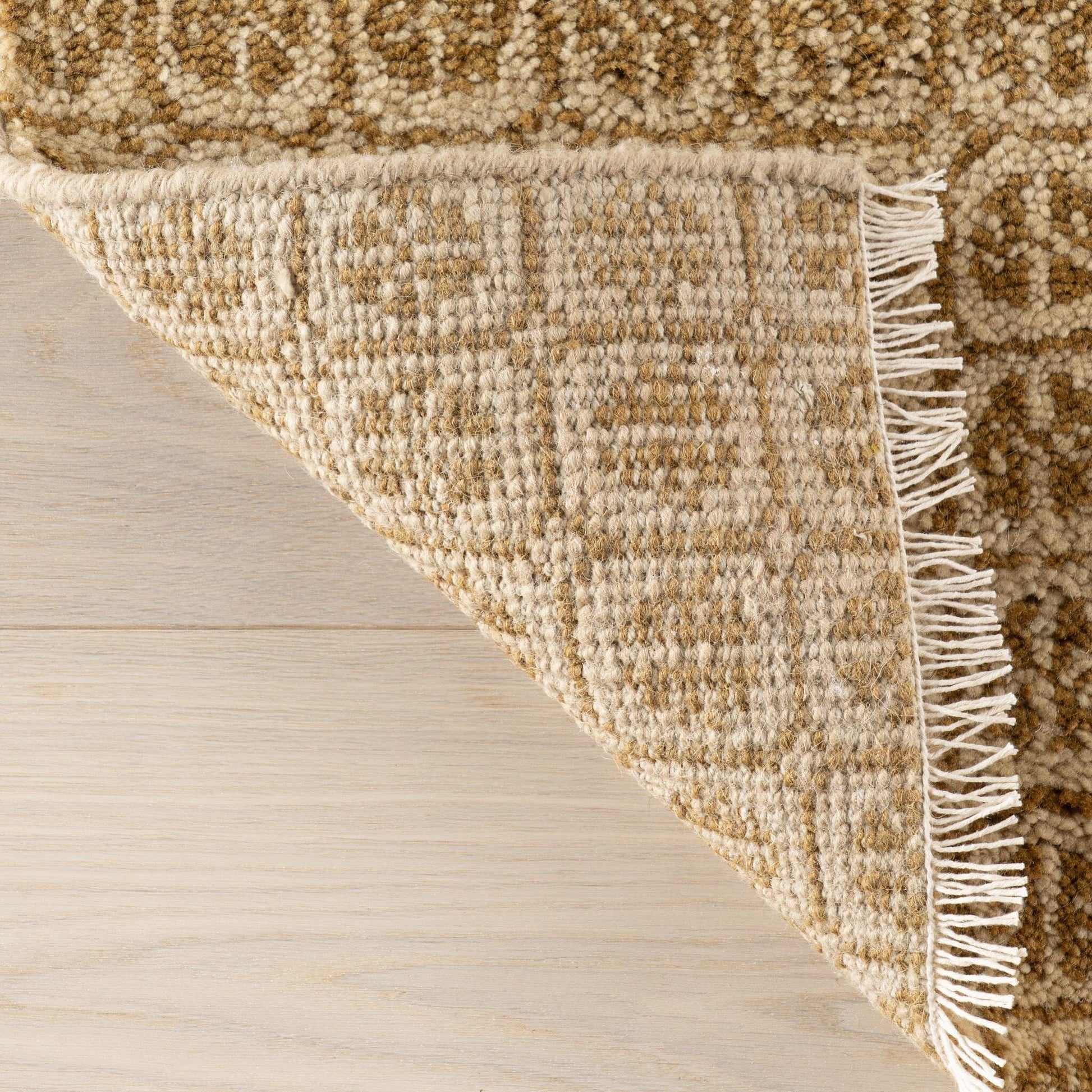 Tullie Ochre Hand Knotted Wool Rug Rugs 