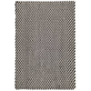 Two-Tone Rope Black/Ivory Handwoven Indoor/Outdoor Rug Rugs 