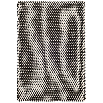 Two-Tone Rope Black/Ivory Handwoven Indoor/Outdoor Rug Rugs 