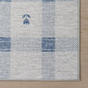 Valen Modern Plaid Machine Washable Rug - Blue Rugs 