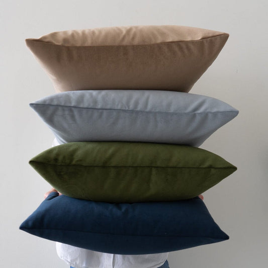 Velvet Pillow - Oxford Navy 22" Pillows 
