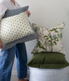Velvet Pillow - Pine 22" Pillows 