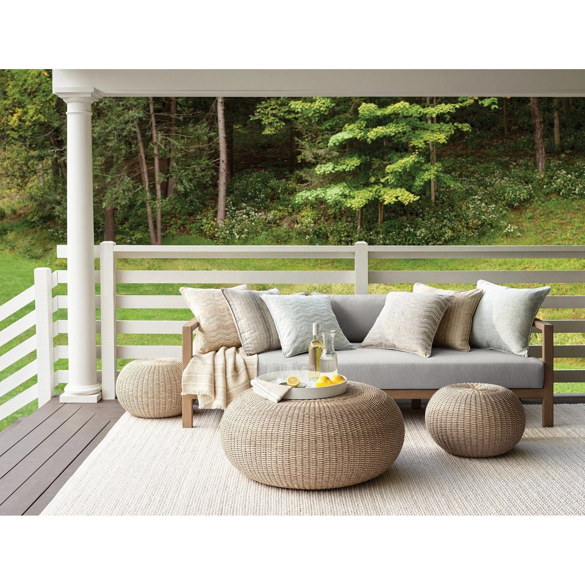 Veranda Ivory Handwoven Performance Rug Rugs 