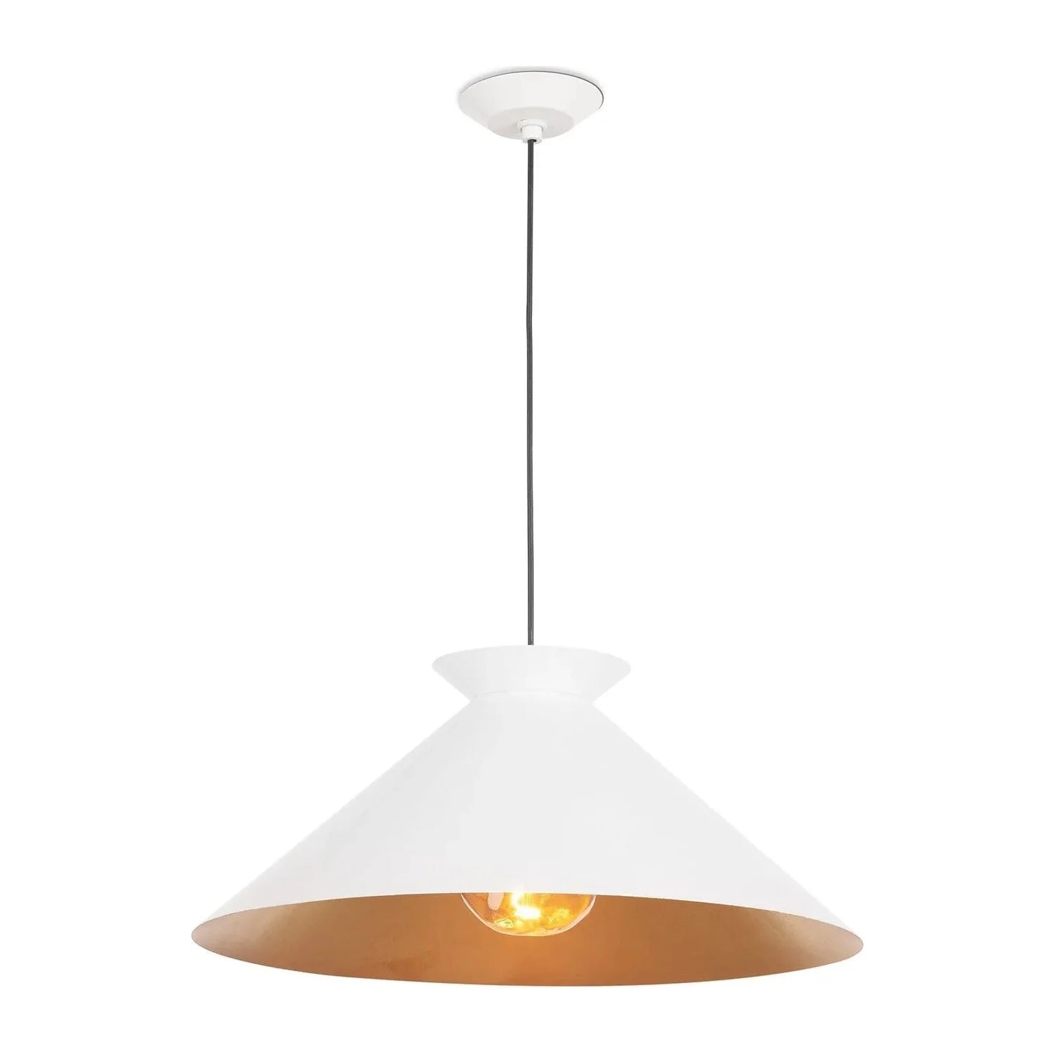 Viggo Pendant Large Pendants White and Gold 