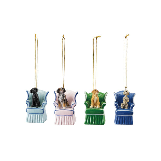 Vintage Dog in a Chair Ornament Objects & Accents 