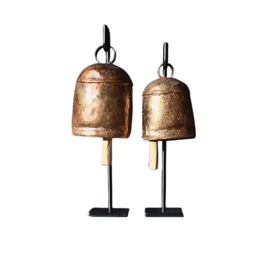 Vintage Iron Bell Stand Objects & Accents 