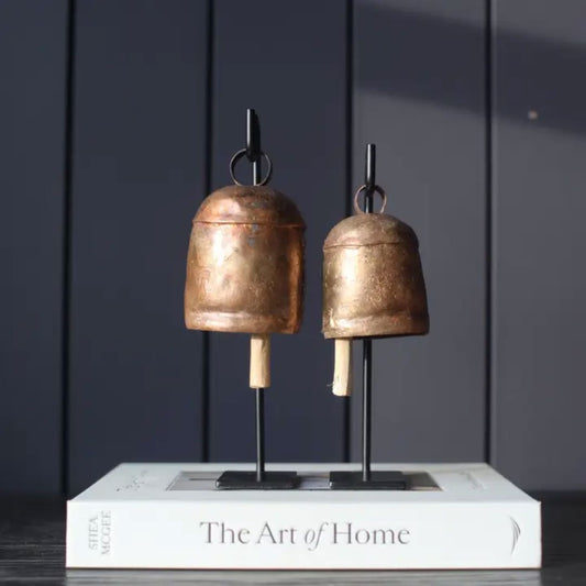 Vintage Iron Bell Stand Objects & Accents 