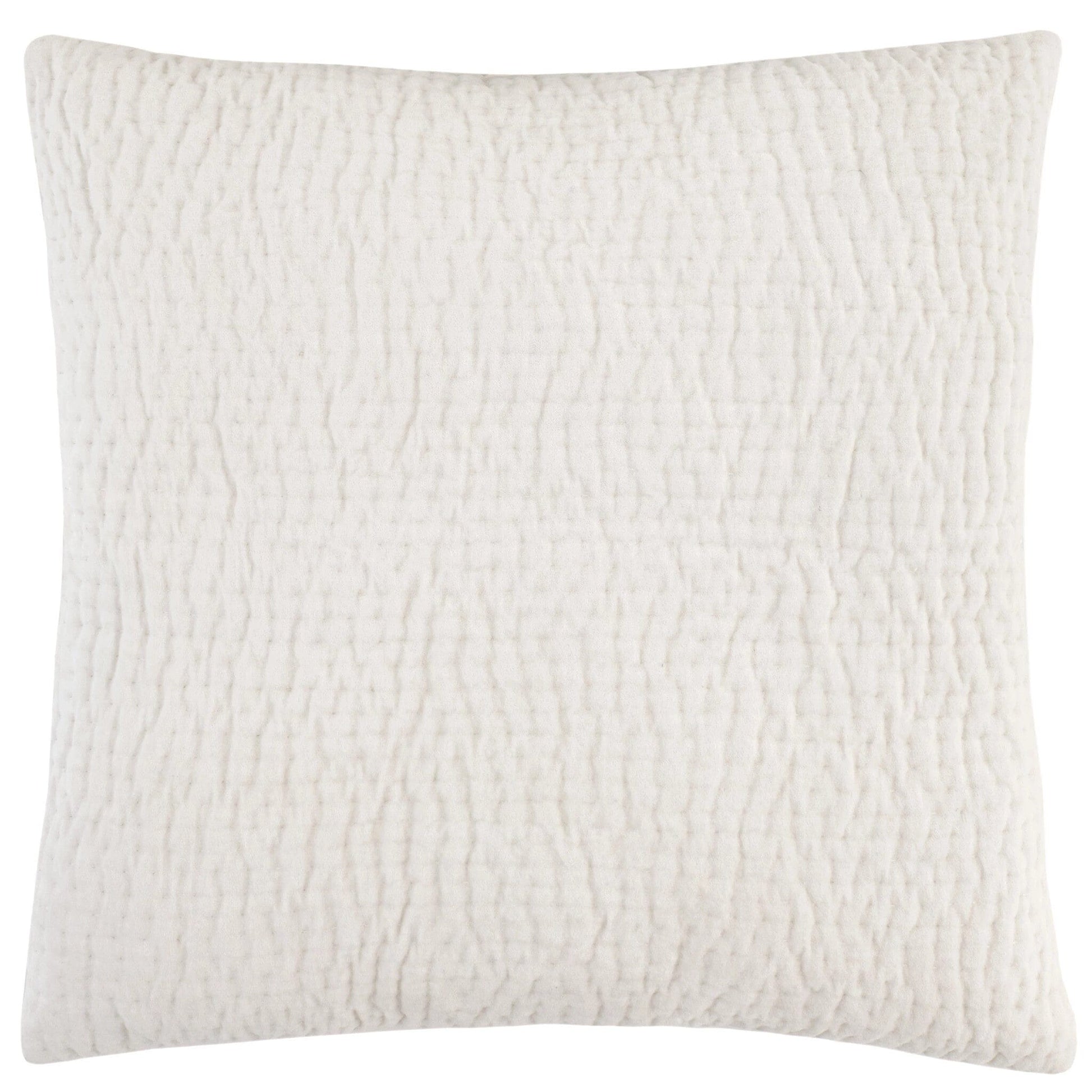 Viola Velvet Dove White Quilted Sham Quilted Sham 