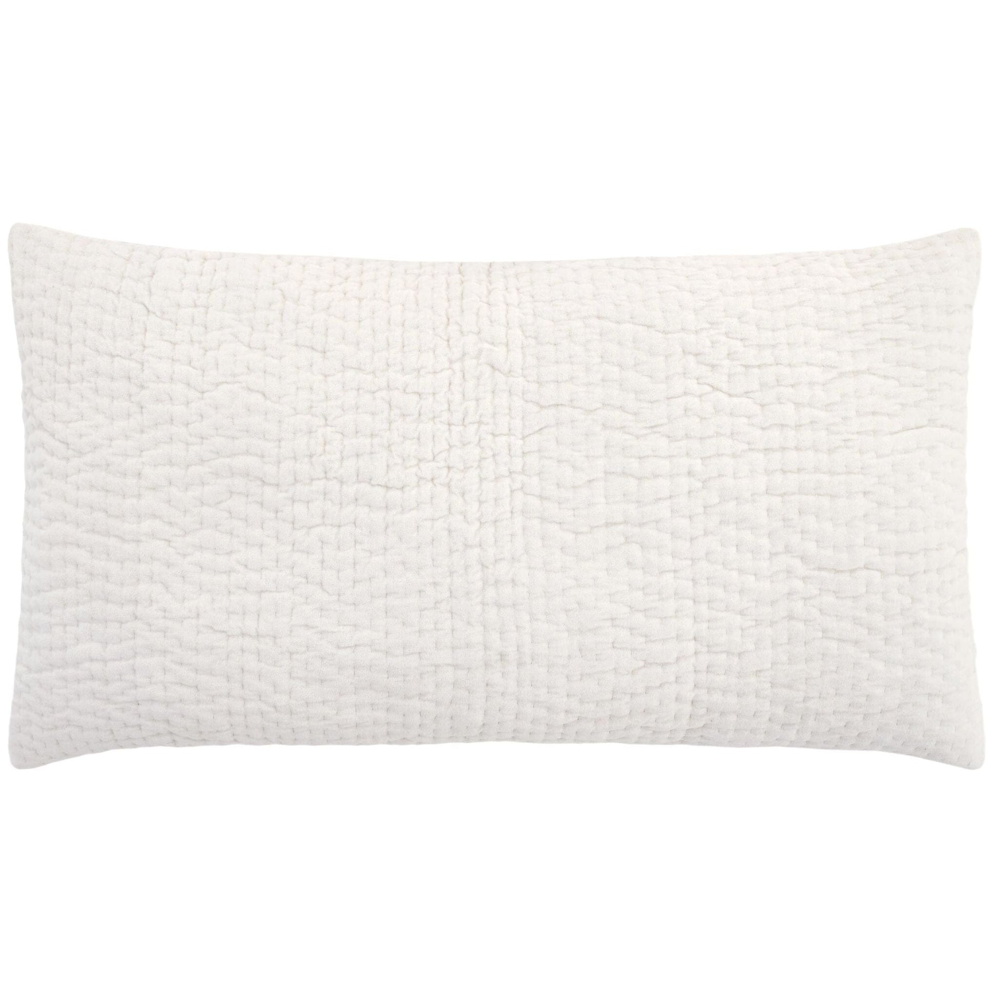 Viola Velvet Dove White Quilted Sham Quilted Sham 