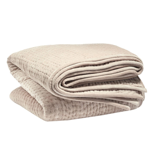 Viola Velvet Grey Quilt Comforters, Quilts & Coverlets 