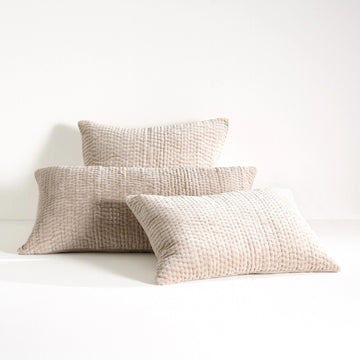 Viola Velvet Grey Quilted Sham Quilted Sham 