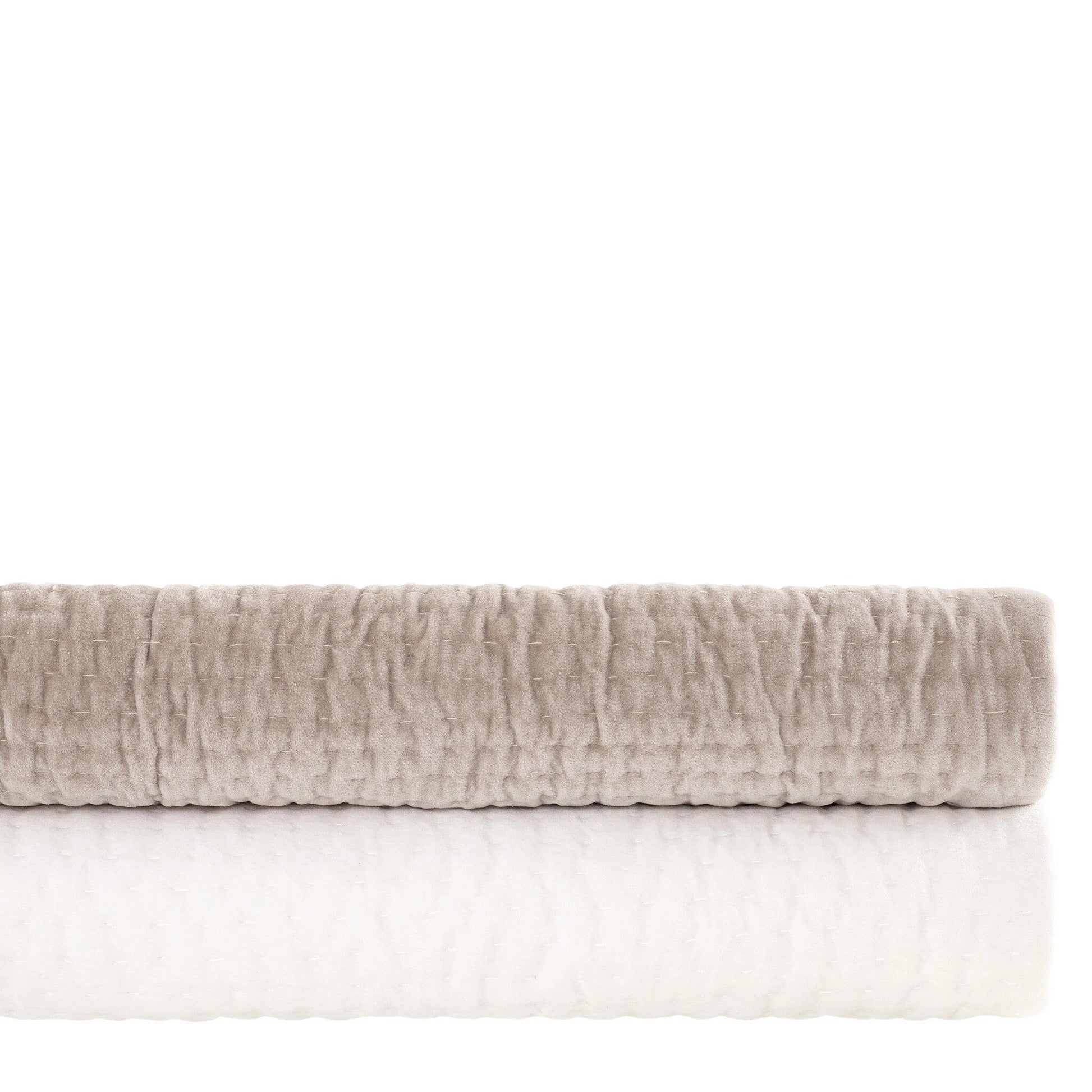Viola Velvet Grey Quilted Sham Quilted Sham 