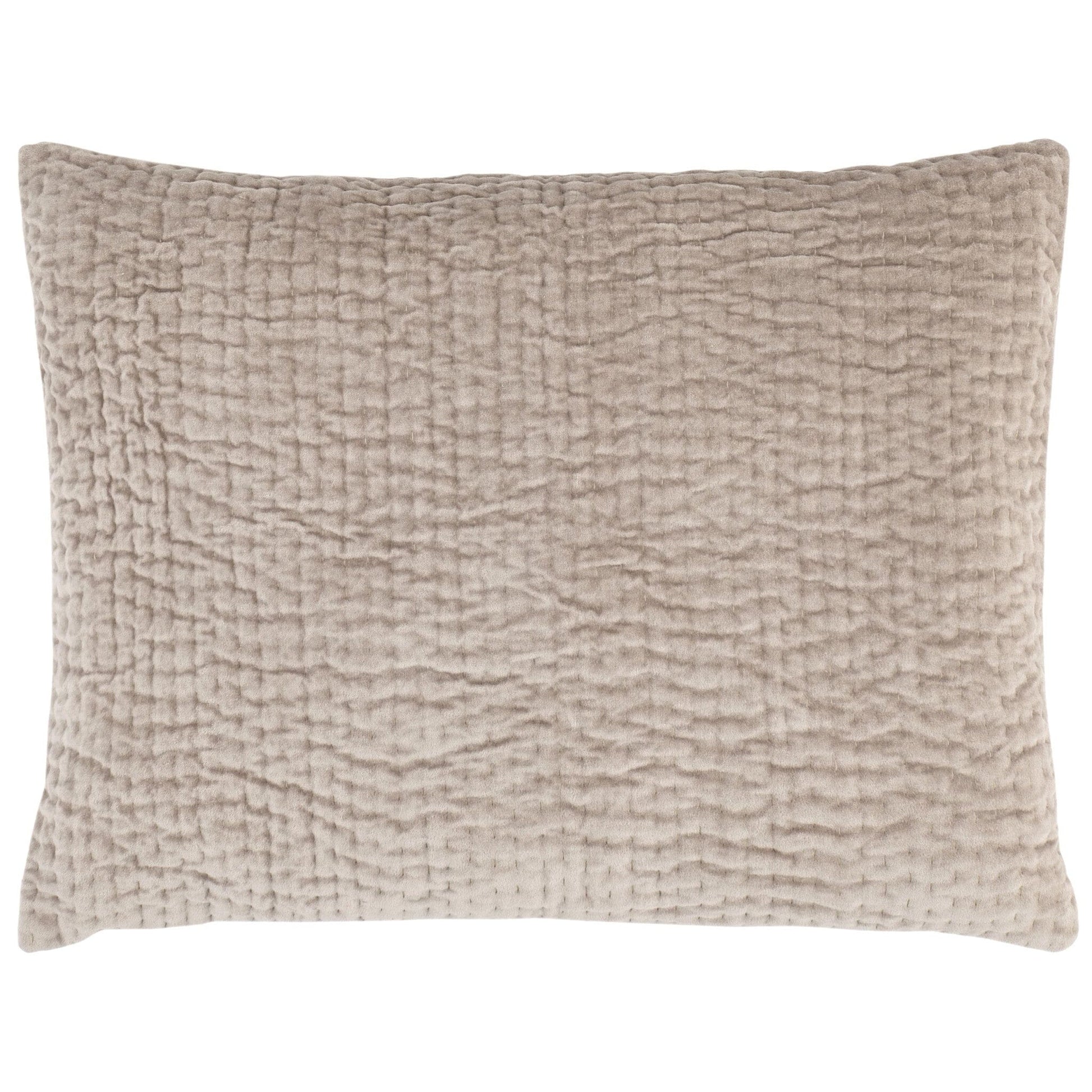 Viola Velvet Grey Quilted Sham Quilted Sham 
