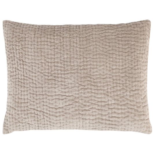 Viola Velvet Grey Quilted Sham Quilted Sham 