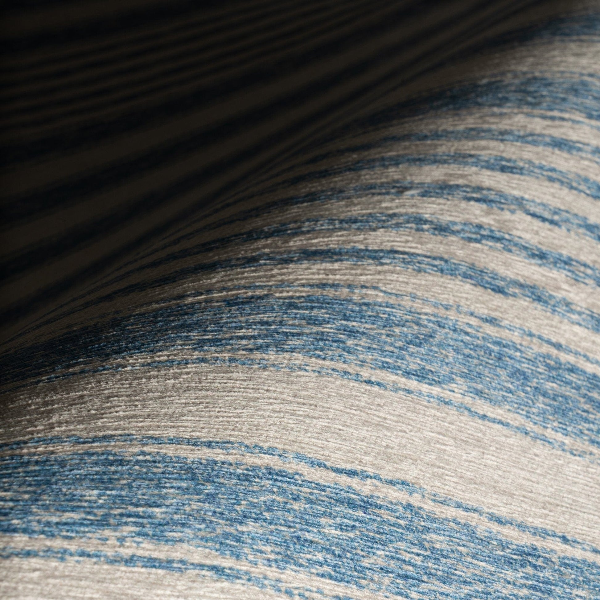 Vion Coastal Striped Machine Washable Rug - Blue Rugs 