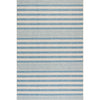 Vion Coastal Striped Machine Washable Rug - Blue Rugs 
