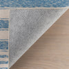 Vion Coastal Striped Machine Washable Rug - Blue Rugs 