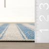 Vion Coastal Striped Machine Washable Rug - Blue Rugs 