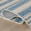 Vion Coastal Striped Machine Washable Rug - Blue Rugs 