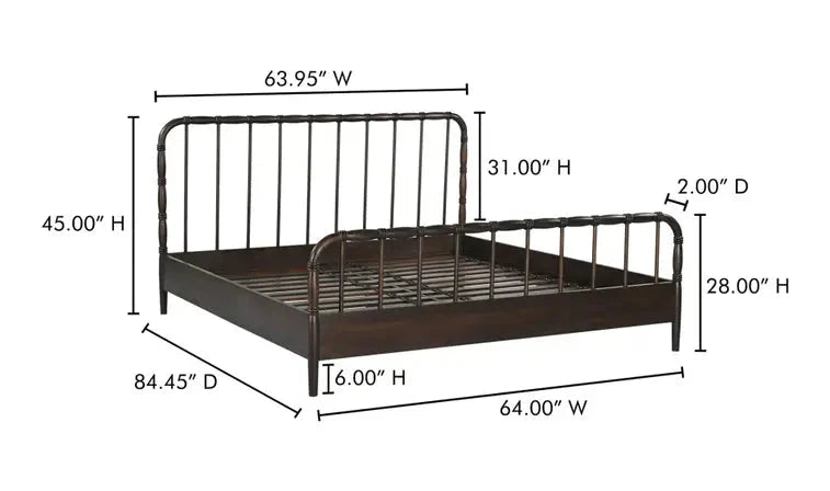 Vivian Dark Brown Bed Beds & Bed Frames 