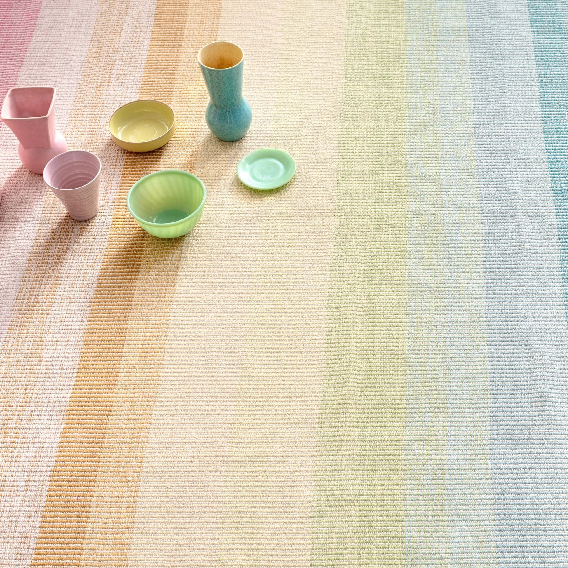 Watercolor Horizon Handwoven Cotton Rug - Multi Rugs 