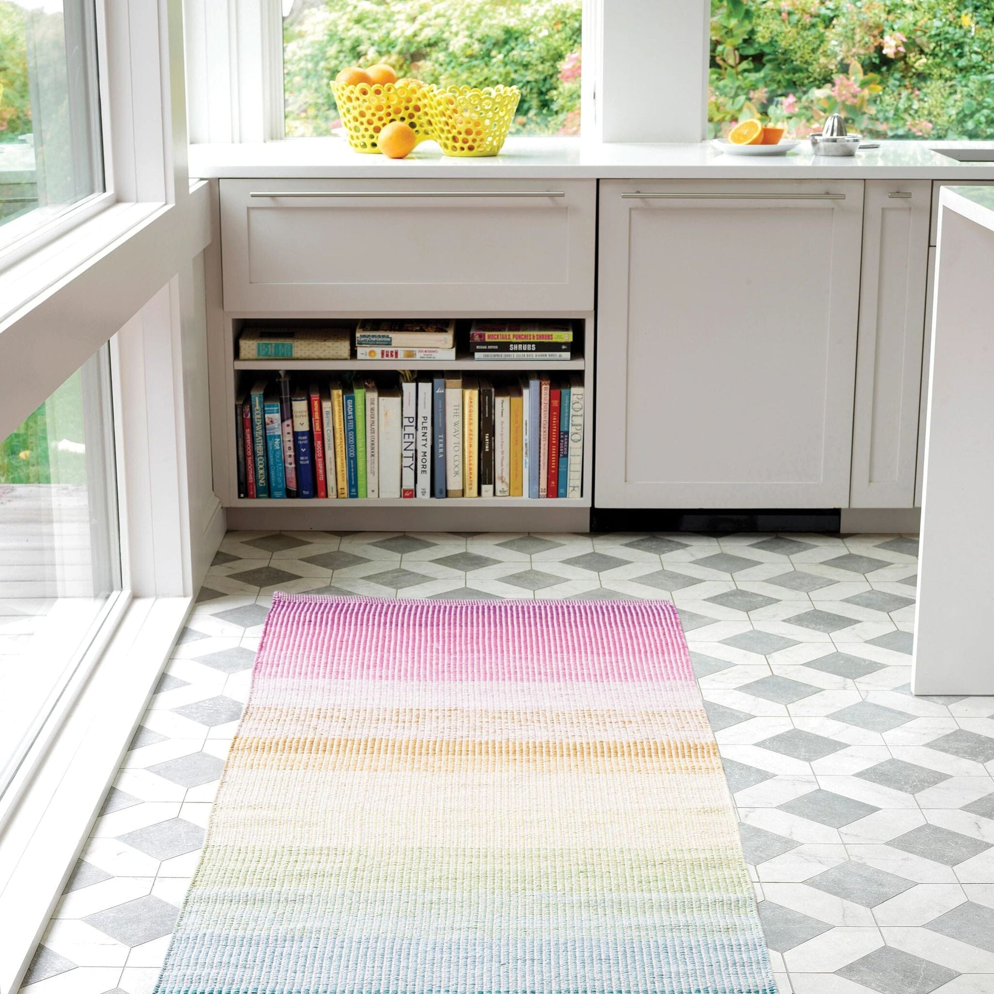 Watercolor Horizon Handwoven Cotton Rug - Multi Rugs 