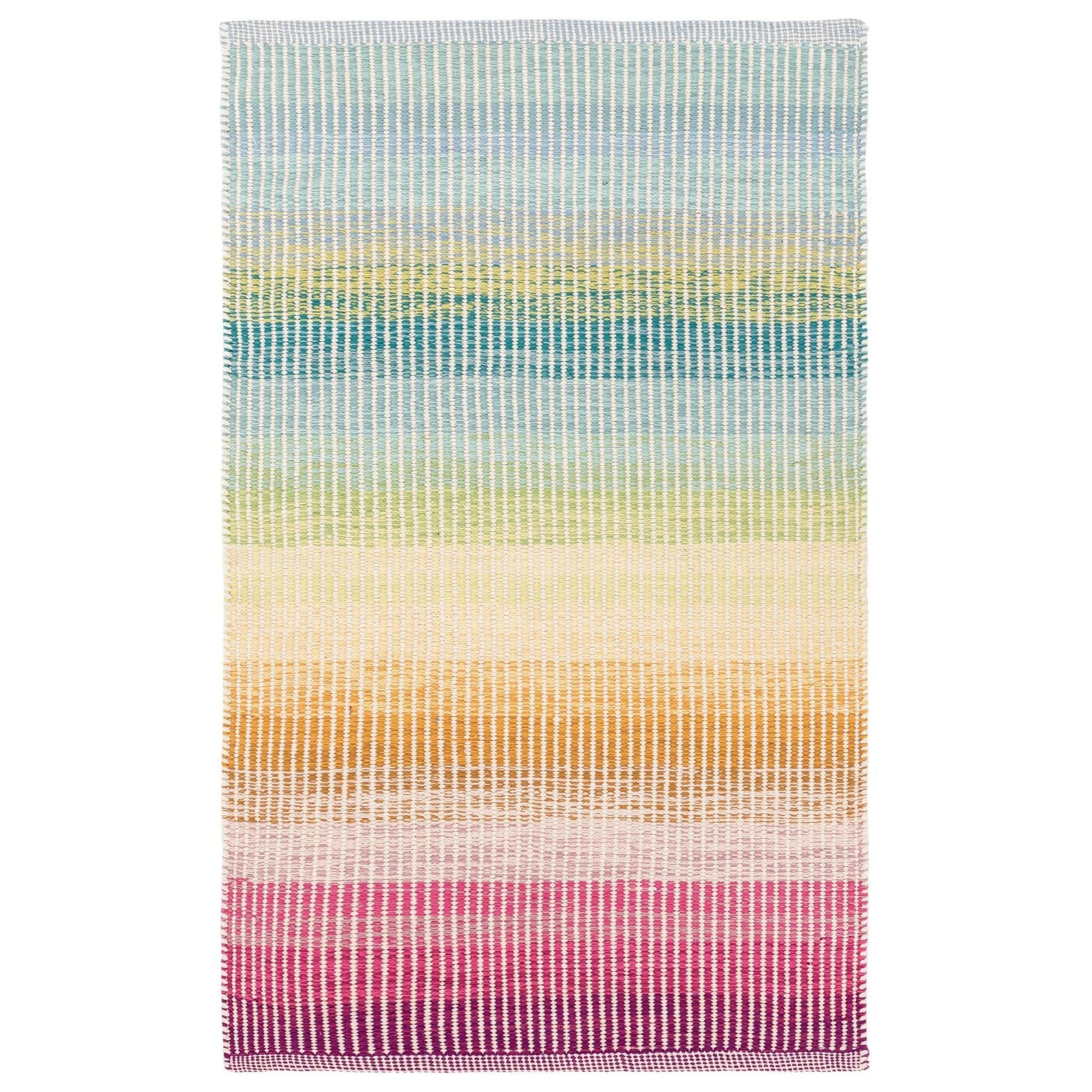 Watercolor Horizon Handwoven Cotton Rug - Multi 6x9 Rugs 