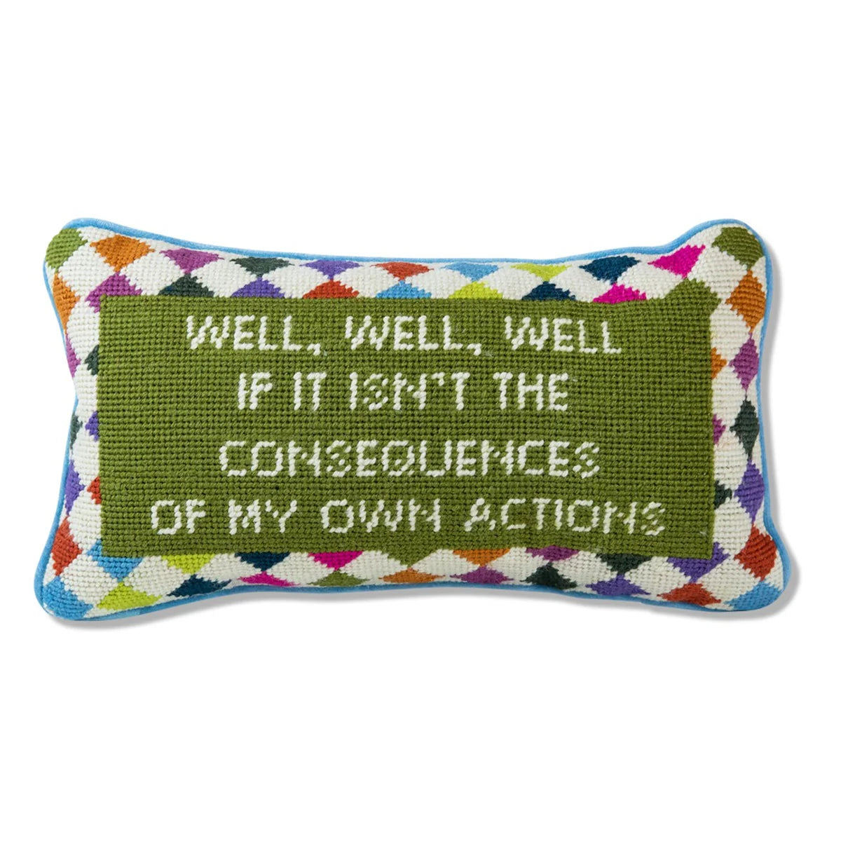 Well, Well, Well Needlepoint Pillow Pillows 