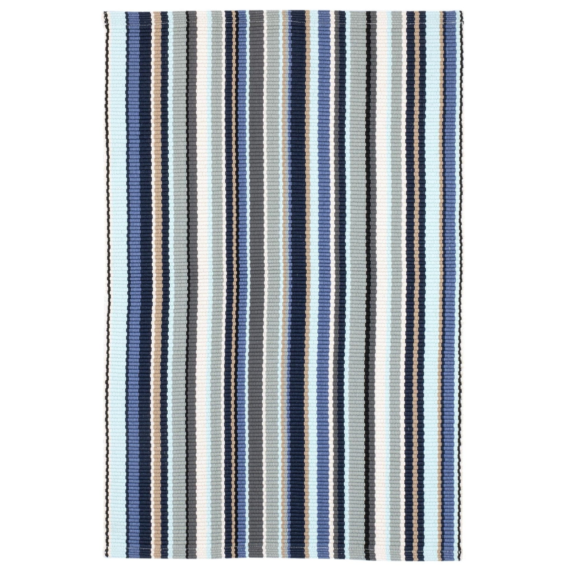 Westbrook Stripe Blue Handwoven Indoor/Outdoor Rug RUGS 
