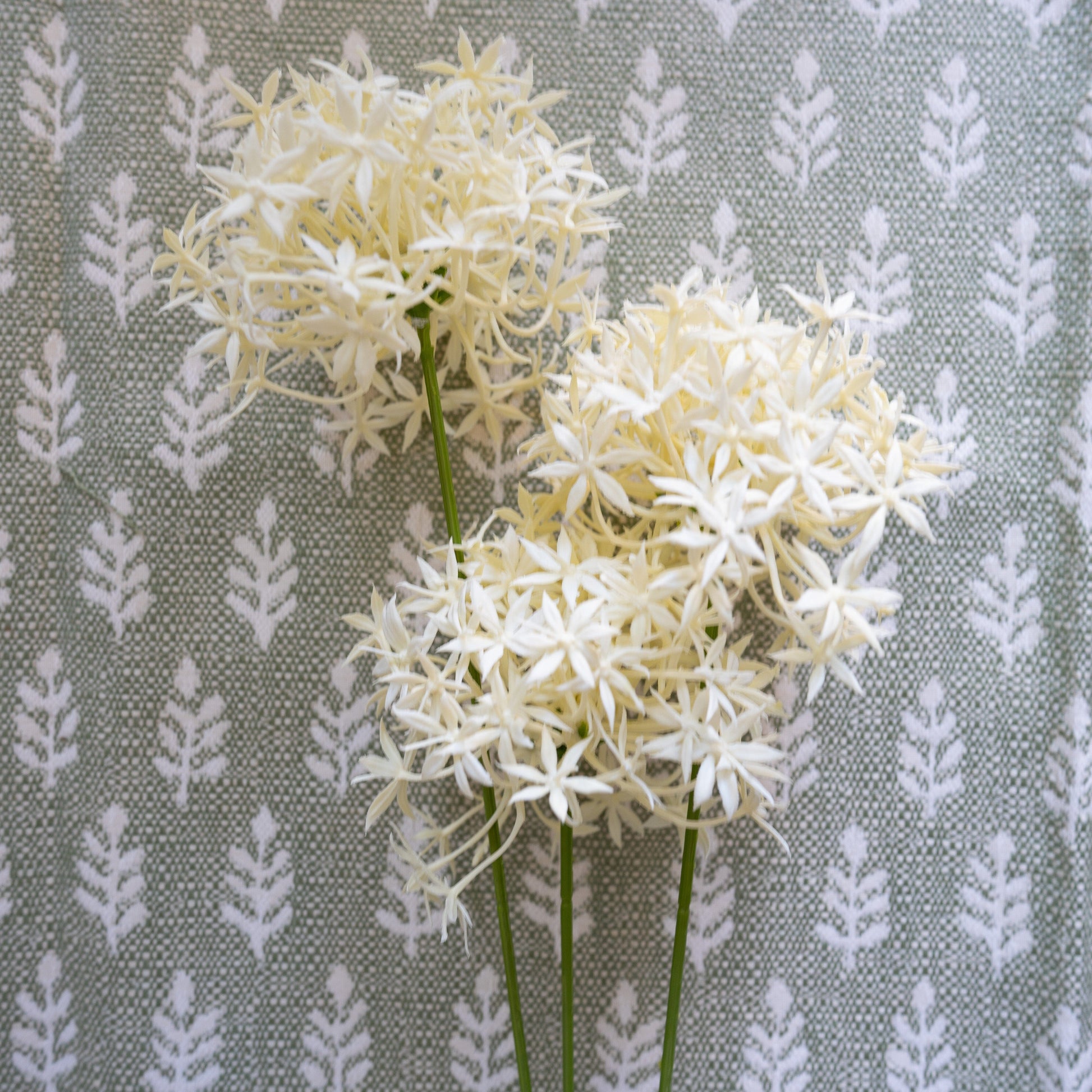 White Allium Spray 25" Greenery 