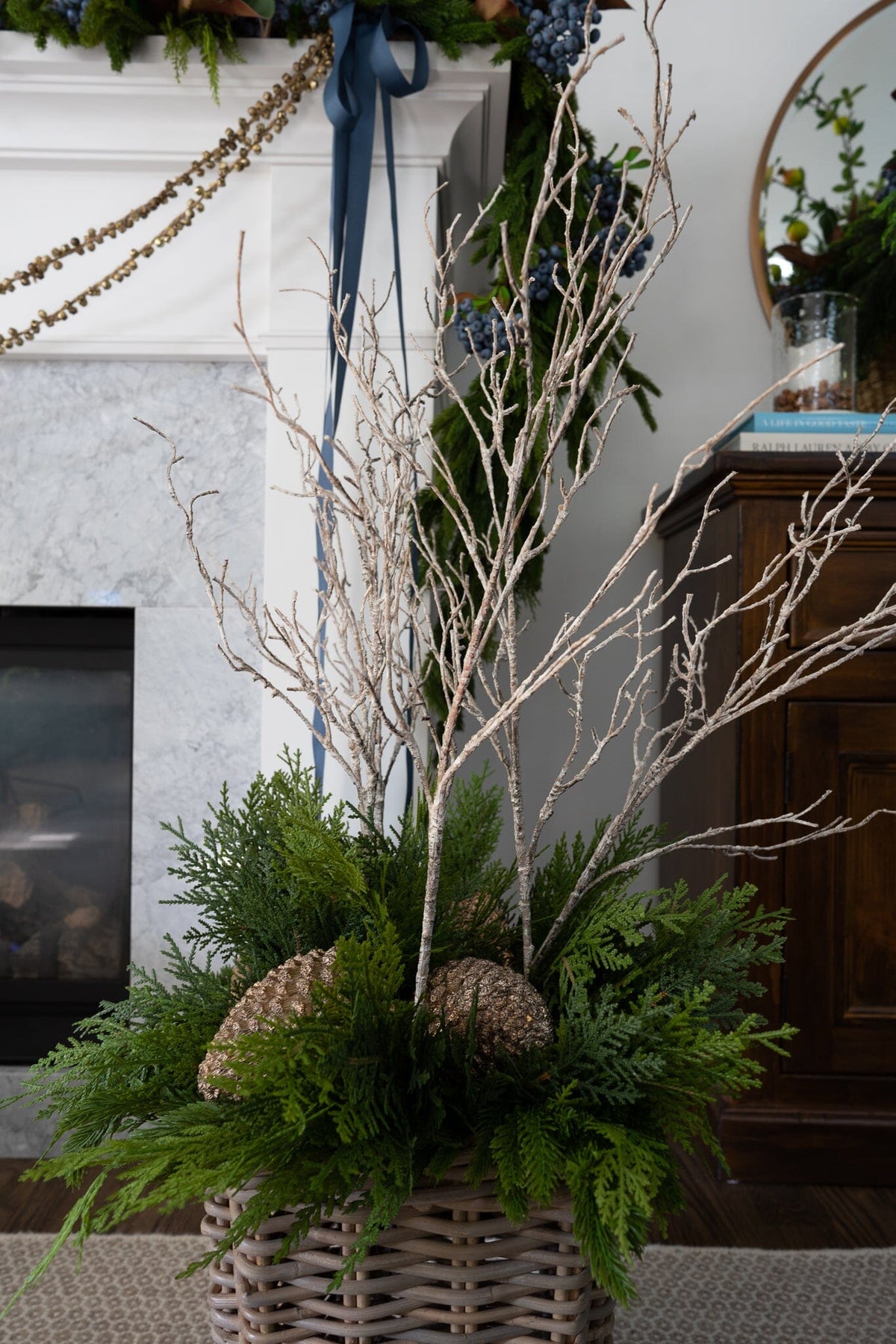 White Birch Twig Branch 40" Indoor/Outdoor Greenery 