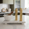White Marble Trivet Riser Objects & Accents 