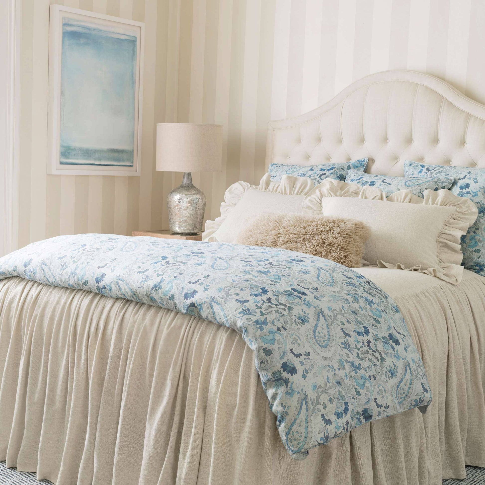 Wilton Natural Ruffle Sham Shams & Pillowcases 
