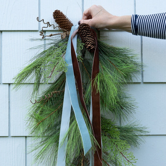 Wispy Mixed Pine and Twig Drop Greenery 