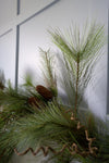 Wispy Mixed Pine and Twig Garland Greenery 