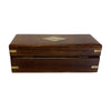 Wood Box with Brass Diamond Inlay | Tabletop decor Home Accents 