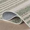 Xaren Coastal Striped Machine Washable Rug - Green Rugs 
