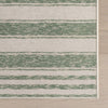 Xaren Coastal Striped Machine Washable Rug - Green Rugs 