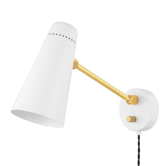 Alex Plug-in Sconce Sconces Aged Brass/Soft White Combo 