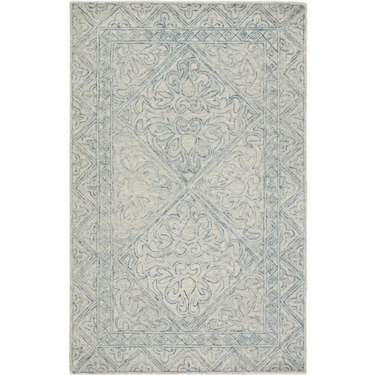 Almira Carmen Blue Wool Rug 