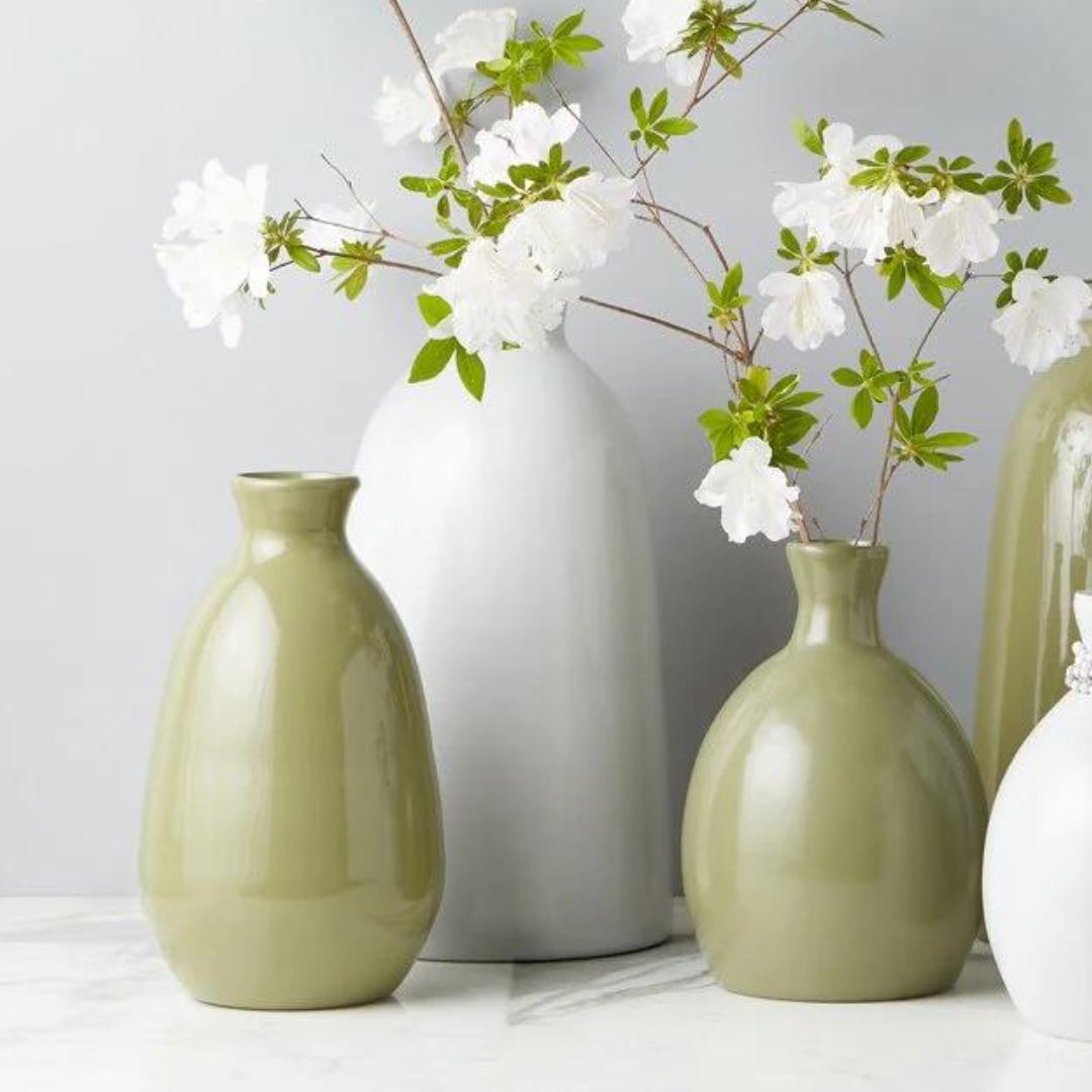 Artisanal Glass Vase - Sage