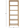 Ashley Etagere with dimensions. Dimension view.