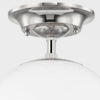 Audrey Semi-Flush Mount Polished Nickel mounting detail. Detail view.