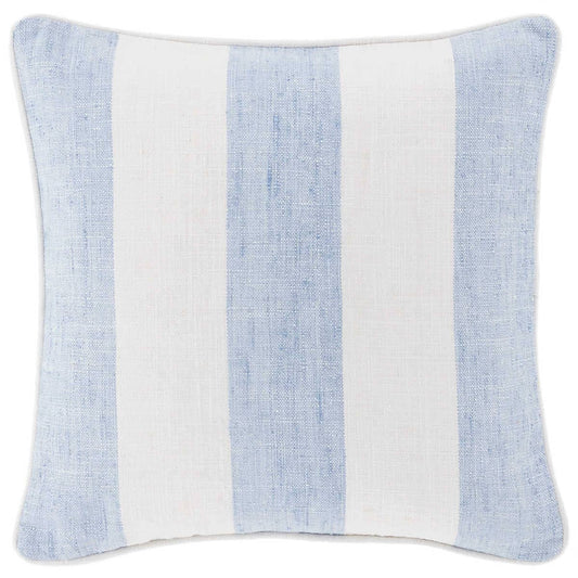 Awning Stripe French Blue Indoor/Outdoor Pillow with Insert Pillows 