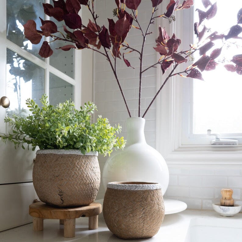 Basketweave Pots Vases, Planters & Jars Small 