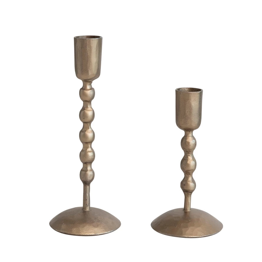 Beaded Brass Candlestick Holder Objects & Accents 