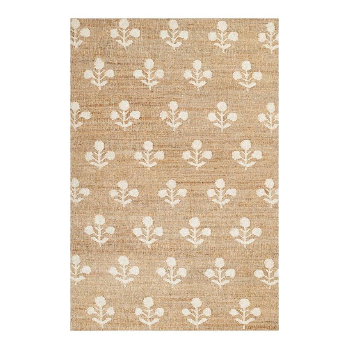 Bloom Jute Rug. Top view. 