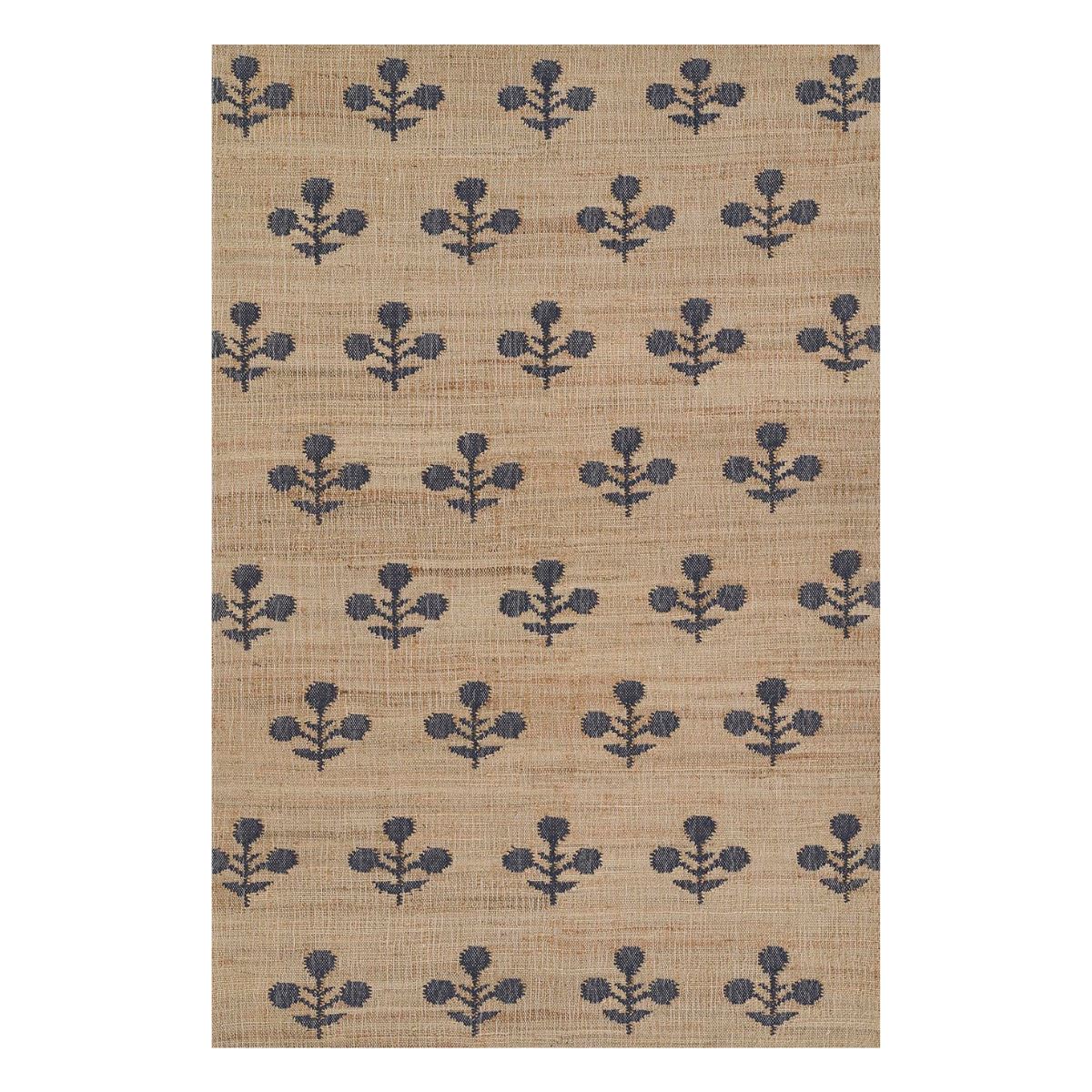 Bloom Jute Rug - Blue - Rainsford Company