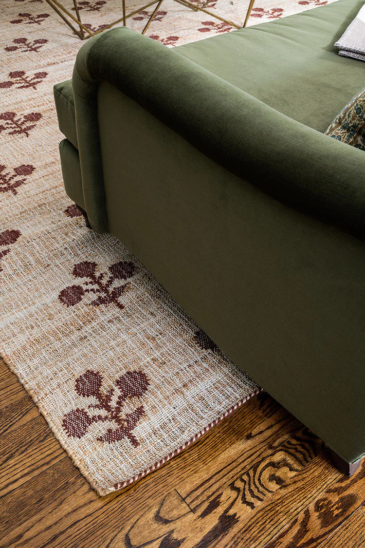 Bloom Jute Rug - Rust Rugs 